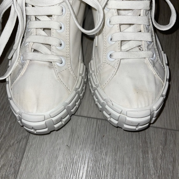 Prada high top platform canvas sneakers - Picture 6 of 8